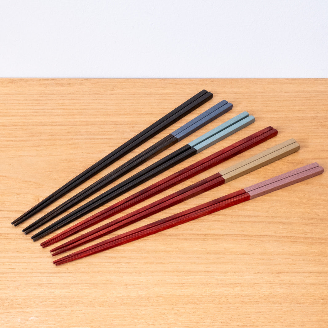 Dishwashable 2-colour Japanese Lacquered Chopsticks