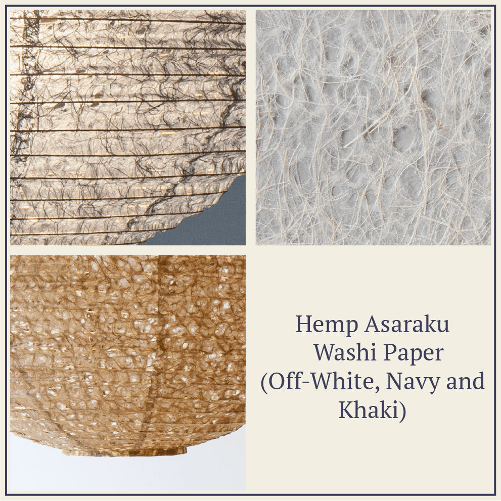 90cm Enban, Asaraku Hemp Japanese Paper Shade