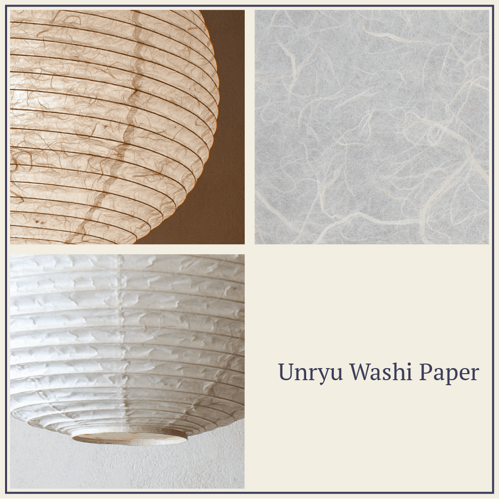 75cm Enban Skashi, Unryu Japanese Paper Shade