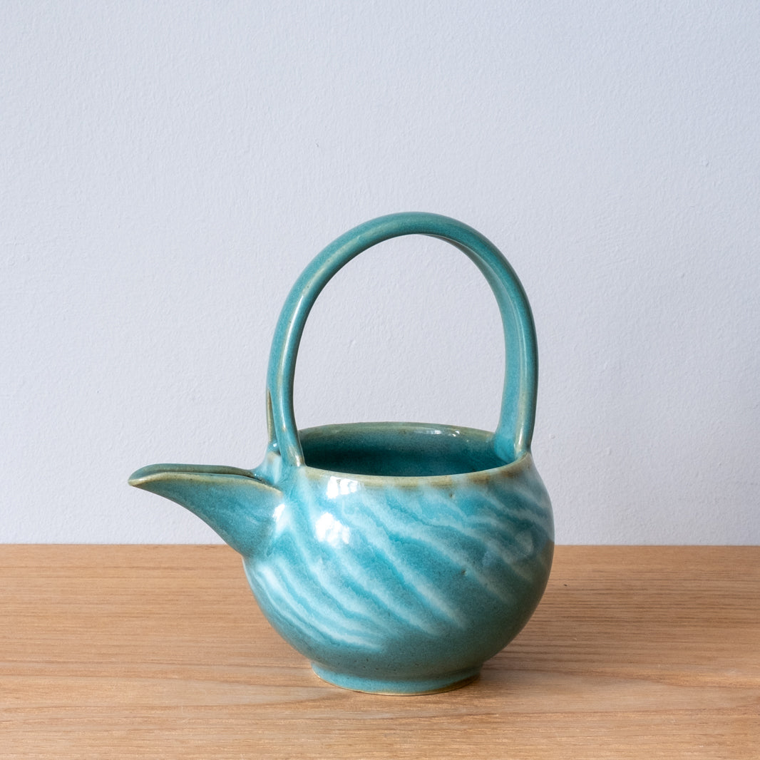Green Sake Jug with Handle