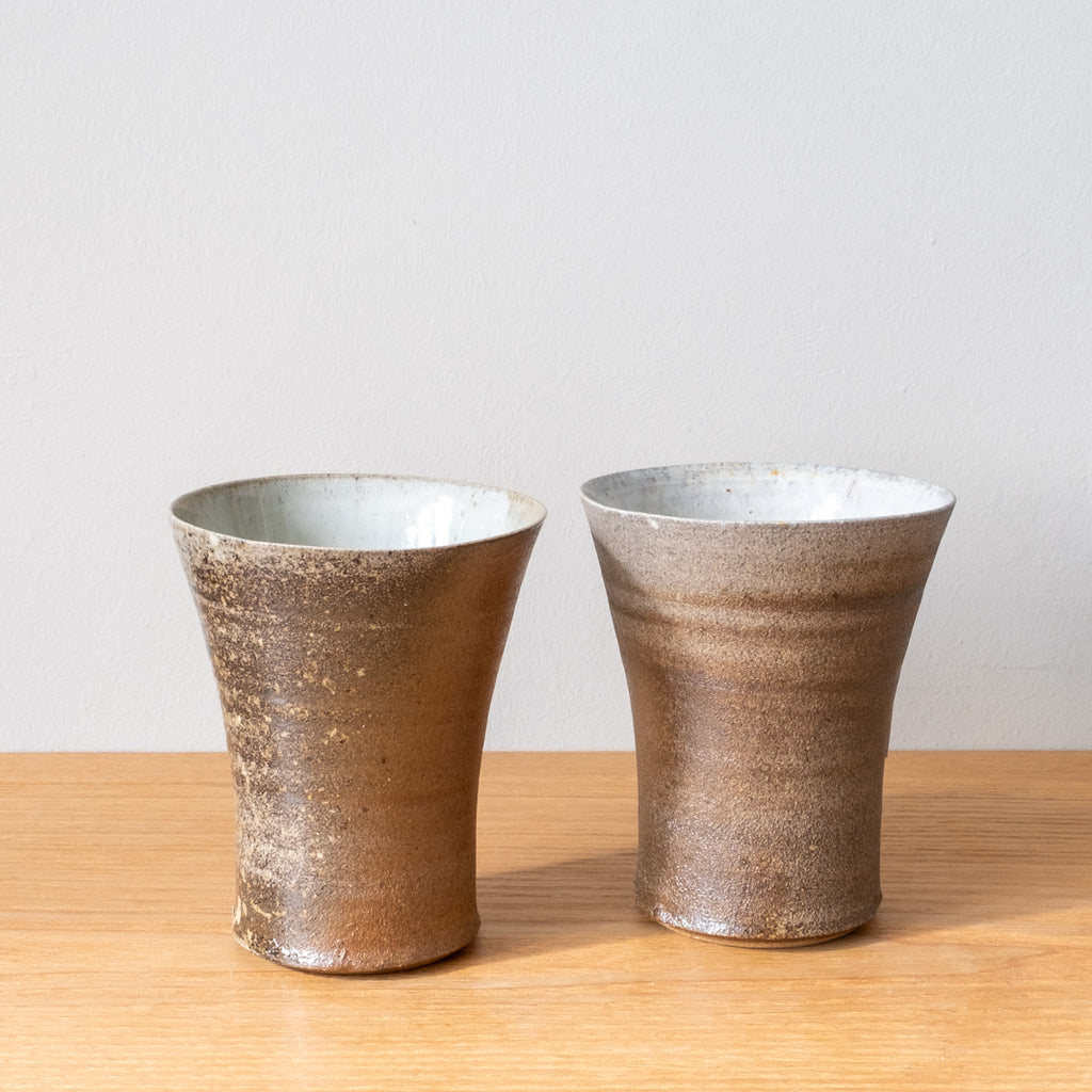 Unglazed yunomi, handmade Japanese mugs