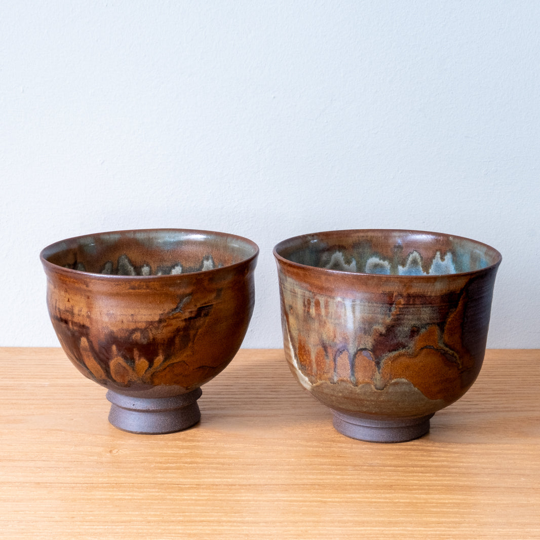 Handmade Stoneware tea bowls from South West Japan