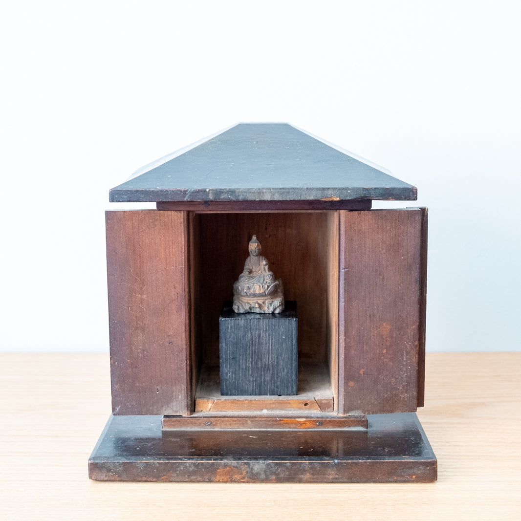 Miniature Japanese carved Buddha figure