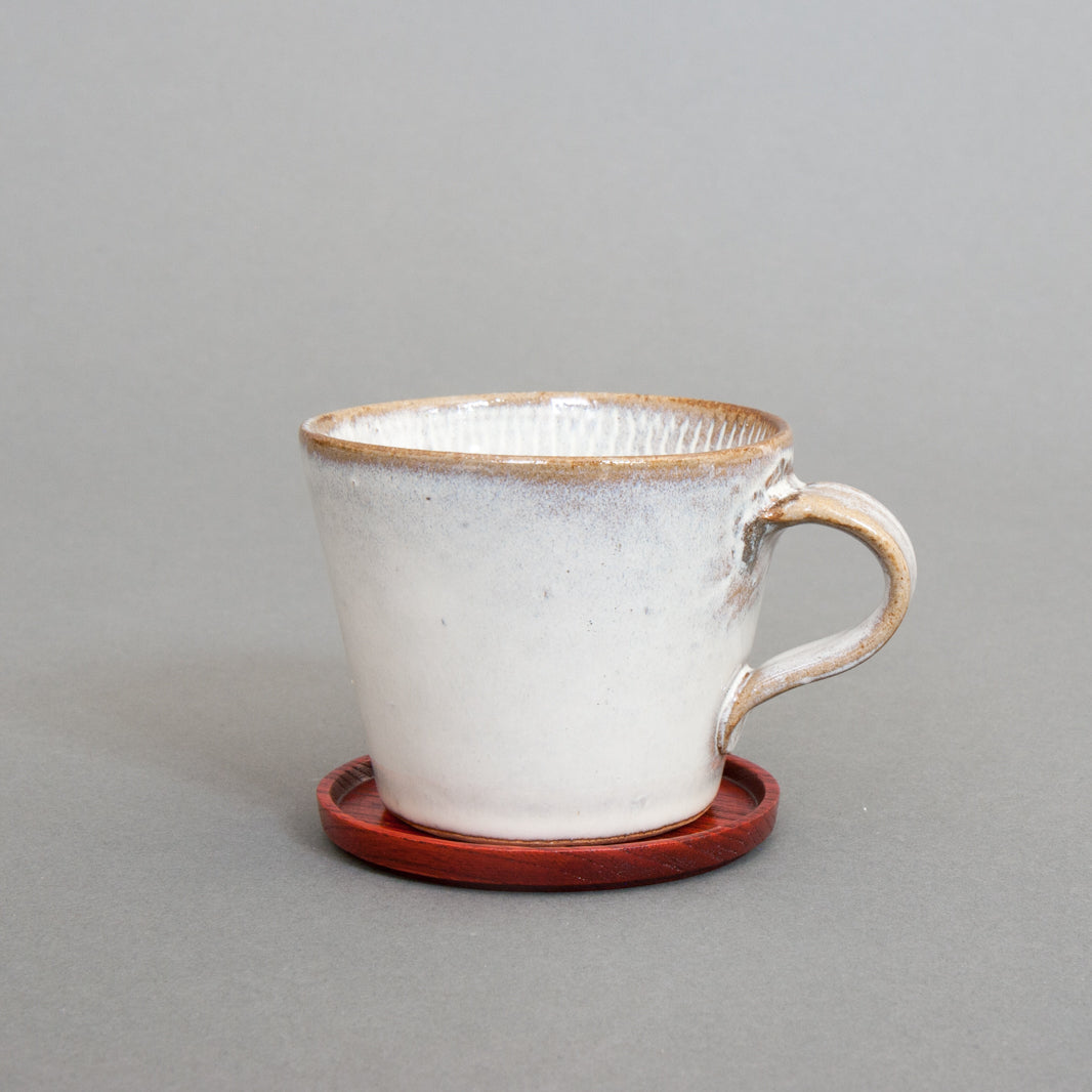 Red lacquer handmade coaster - mug