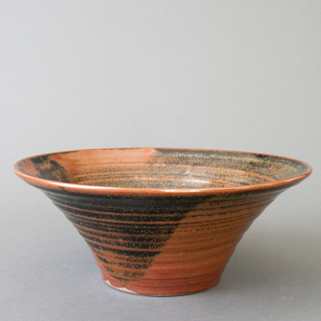 Tenmoku Handmade Fruit Bowl, Large - Straight