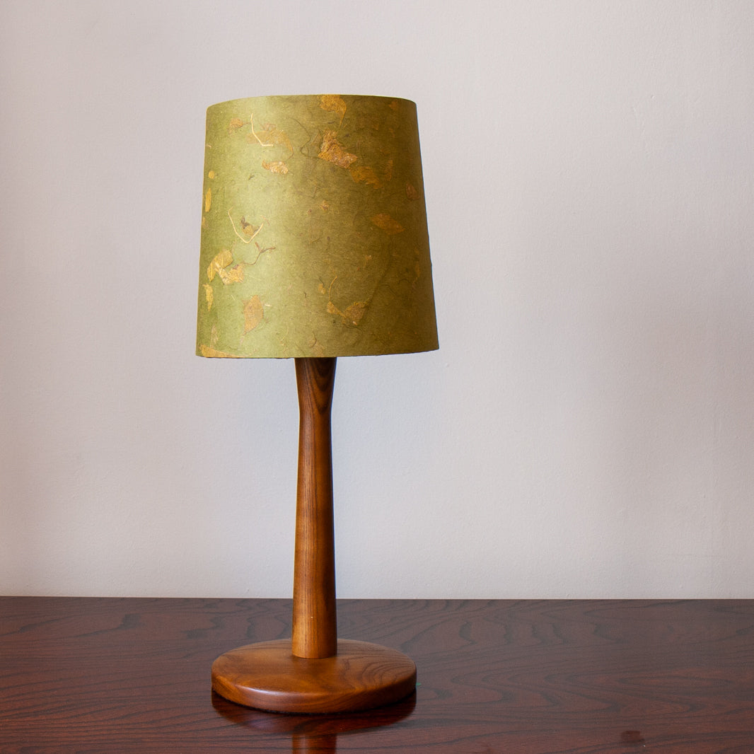 delicate Japanese paper shade with pressed leaves