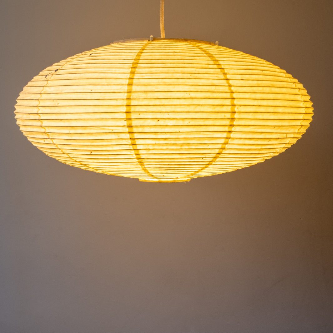 Handmade Paper lampshade from Japanese washi, 60cm diameter, kozo Jpanese mulberry paper