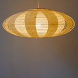 Sophisticated double-layered 75cm Oval shade, handmade from Japanese washi paper