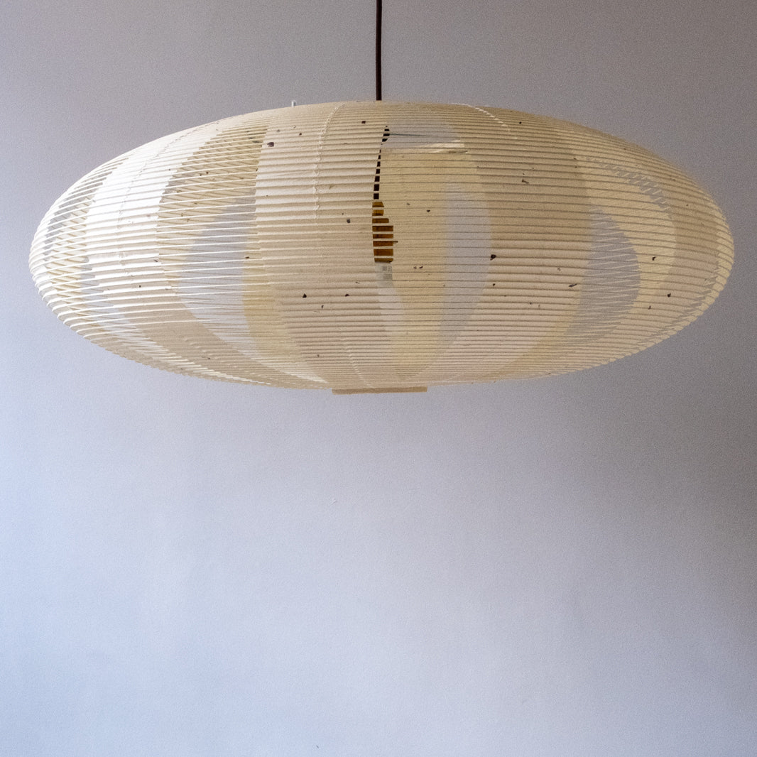 A handmade 75cm Enban Skashi pendant lamp shade made of mulberry paper, unilluminated