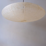 90cm diameter, large oval paper lampshade, handmade in Japan from Hemp (Asaraku) paper, which has large random holes in it