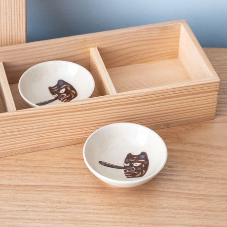Vintage set of three Tengu Guinomi