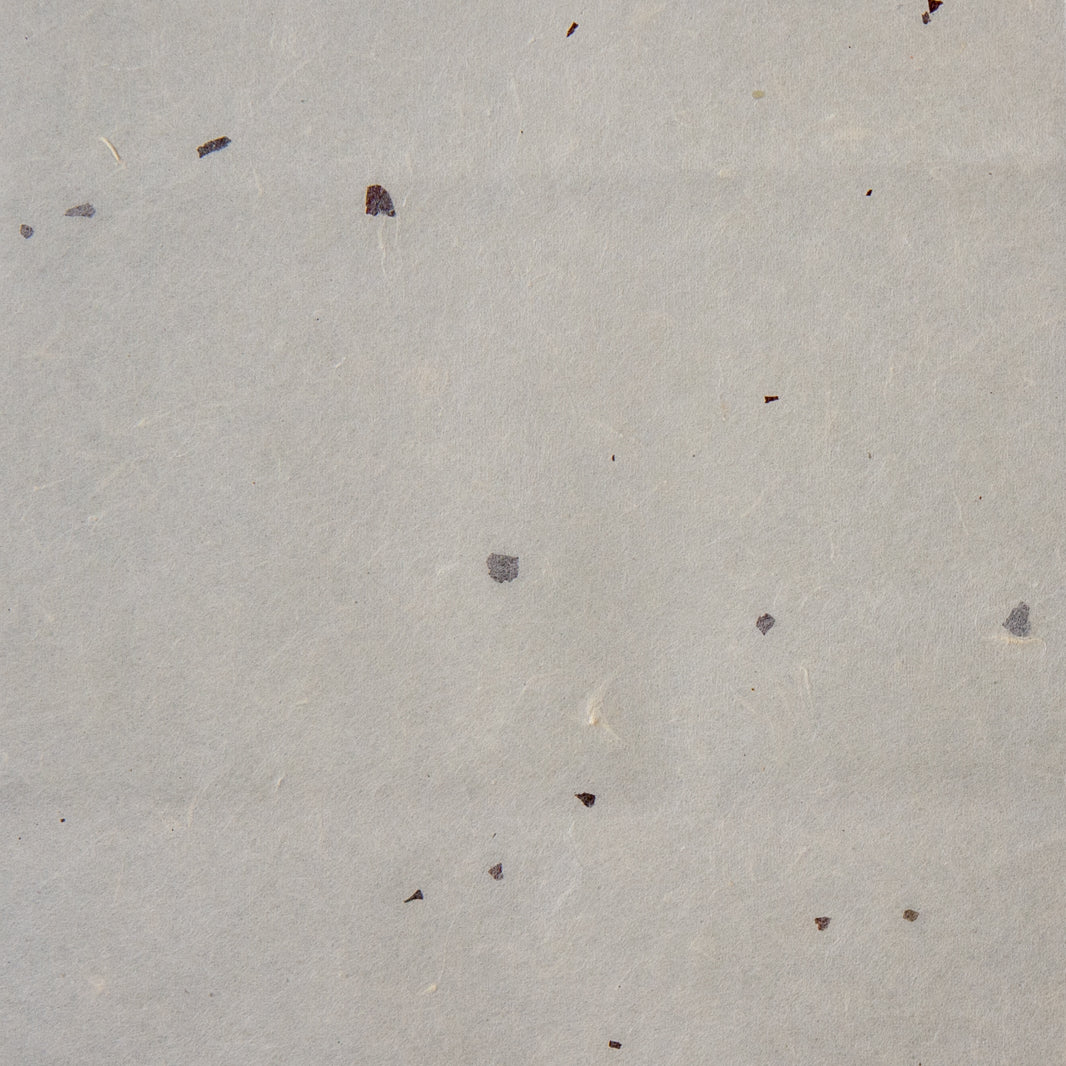 Kozo Paper Sample, showing texture and flecks of bark