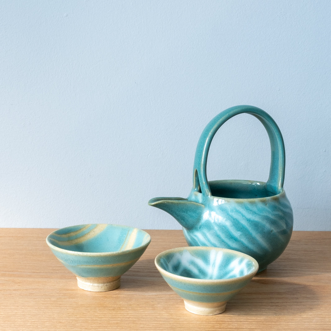 Sense Collection Jug Green Sake Jug with Handle – Sansho