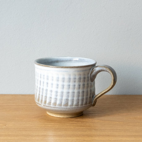 Handmade Japanese mugs, rice ash glaze