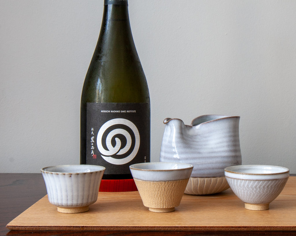 Handmade Sake set, choko and pourer or jug | Handmade in Japan | Sansho