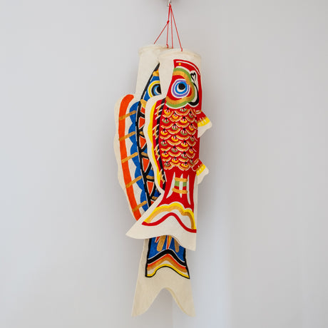 Handpainted Koinobori Japanese carp streamers