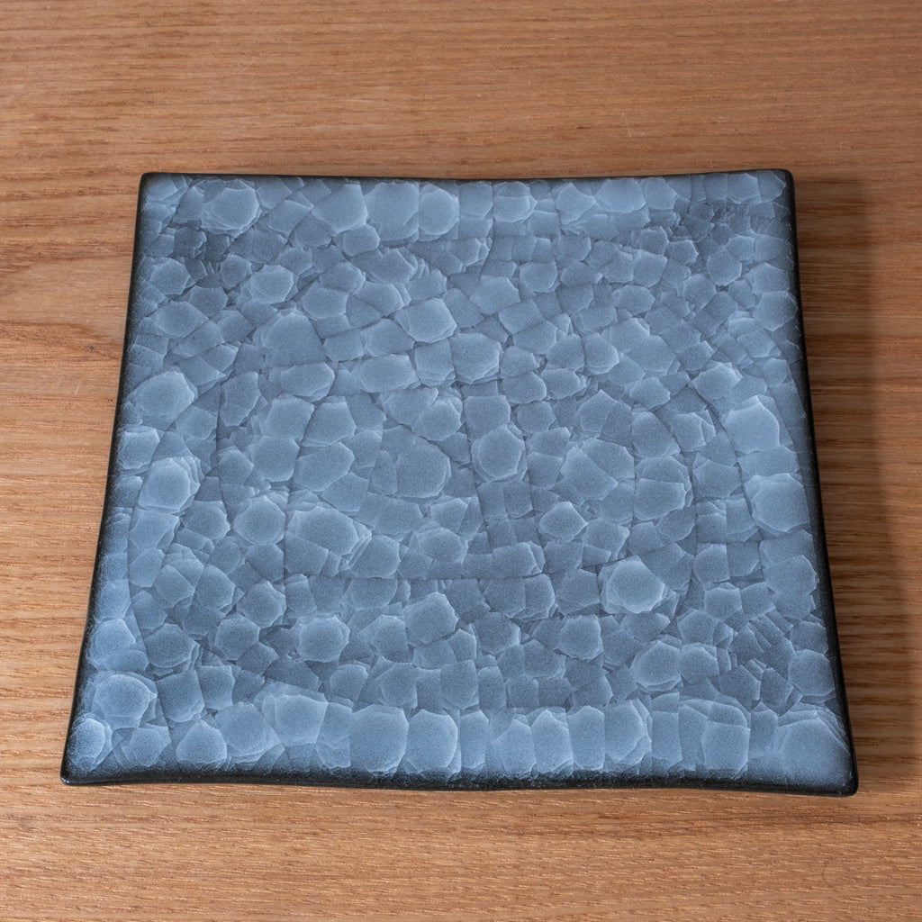 Beautiful Crackle Ice glazed sushi plates