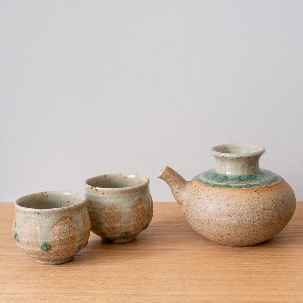 Beautiful tactile katakuchi or sake pourer handmade in Japan
