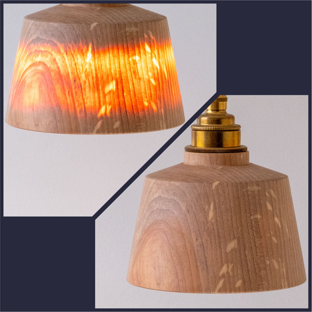 Choku hand-turned lacquer lamp shade handmade in Japan | Sansho