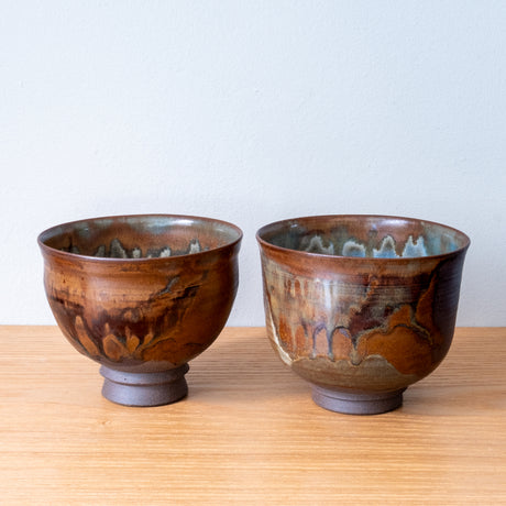 Handmade Stoneware tea bowls from South West Japan
