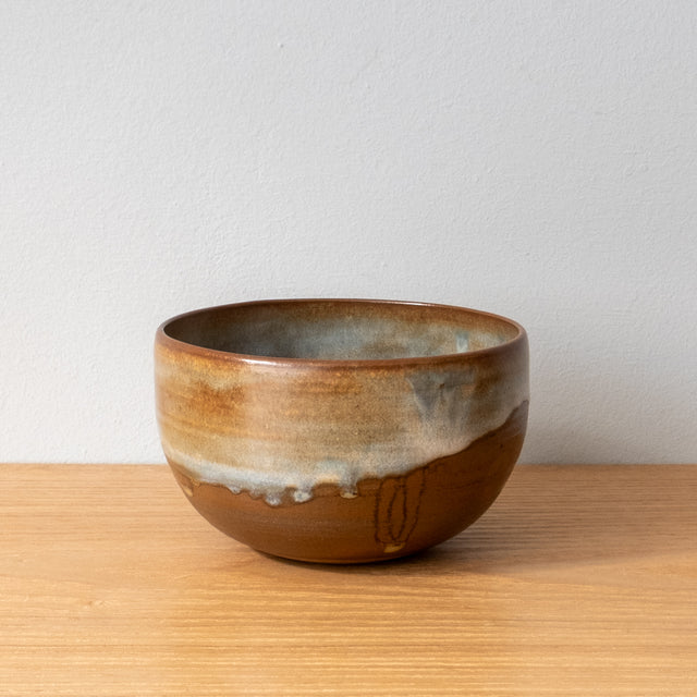 Japanese handmade stoneware tea bowl from the Takatori Kiln, South West Japan