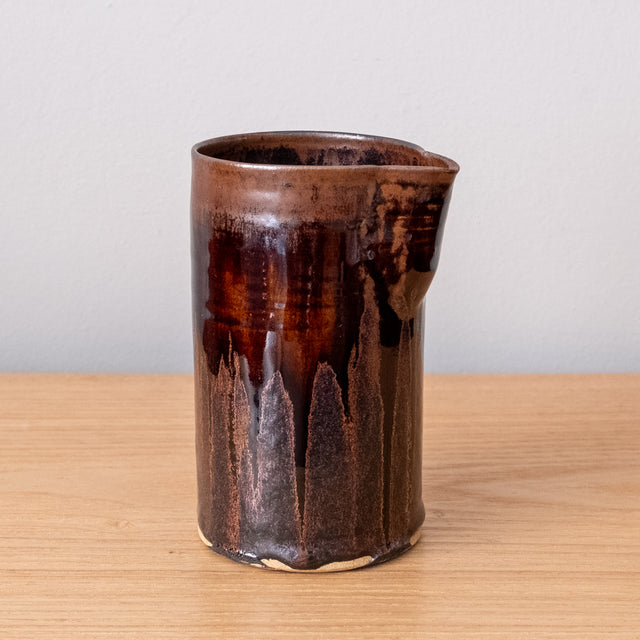Tall, cylindrical katakuchi or pourer, hand made in Japan
