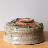 Tatsumi Green Oak Ash Glaze Tea Bowl