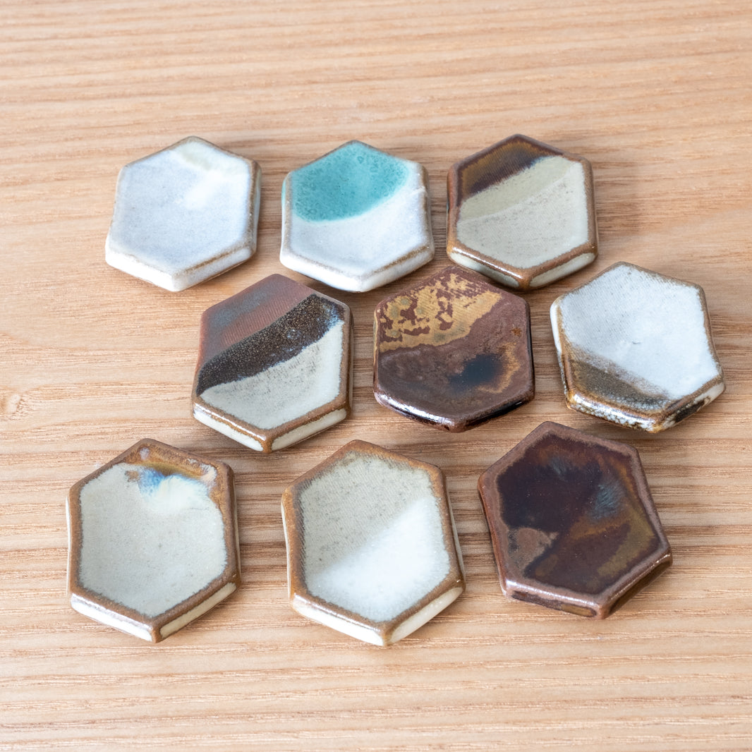 Hexagonal Chopstick rests, handmade in Japan