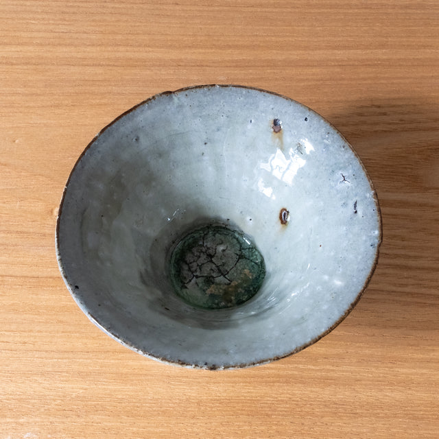 Wabi-Sabi rough clay handmade wood-fired Japanese bowl