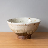 Handmade, Wood-fired oak ash glaze tea bowl from Japan