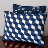 Four Squares Indigo Cushion