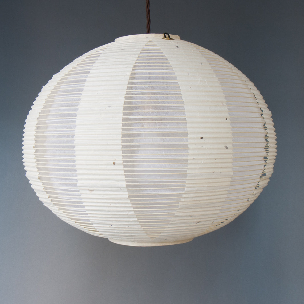 40cm White double-layered Japanese paper lamp shade - straight unilluminated