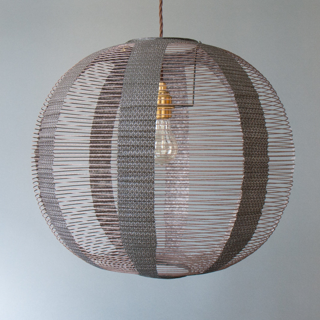 45cm diameter Japanese paper pendant light, in the skashi style