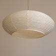 53cm diameter Handmade Oval Japanese Paper Shade, Unryu Paper, Upward View, Unlit