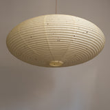 Handmade Enban, Kozo Washi paper lamp shade, 75cm diameter, underneath view