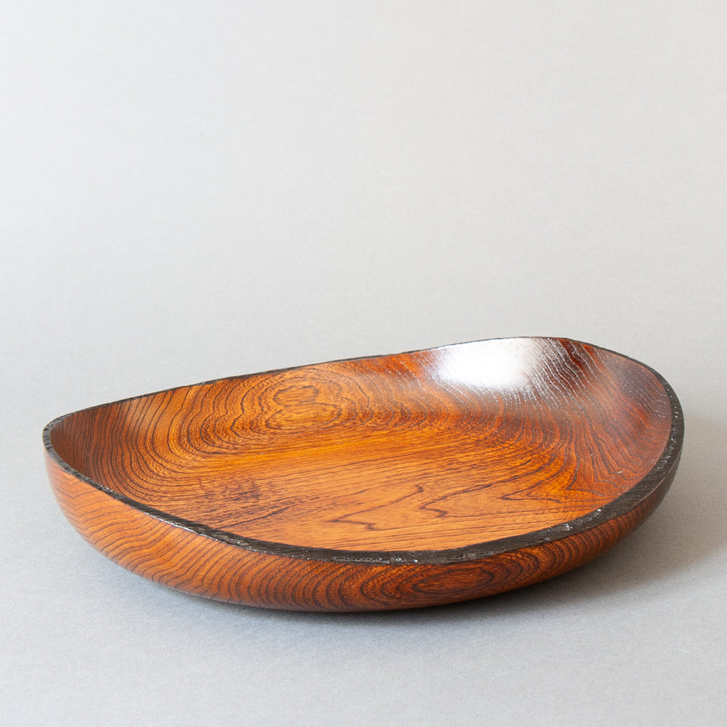 30cm Japanese handmade lacquer fruit bowl - top