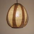 Natural Hemp Washi and Brown Printed Washi Paper Lights