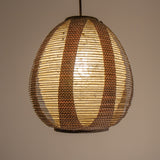 Natural Hemp Washi and Brown Printed Washi Paper Lights