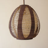 28cm Tamago Niju Skashi, Brown / Natural Hemp Pendant Light