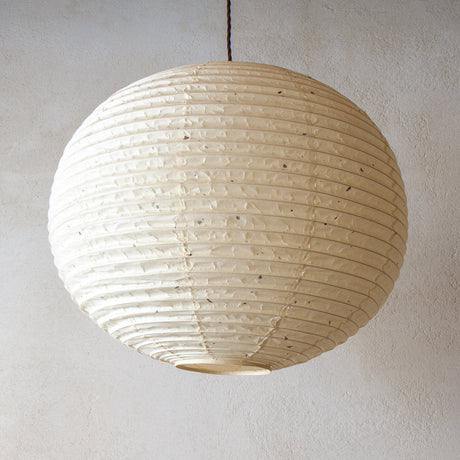 Stunning 53cm Handmade Japanese Shade, flecked Kozo Mulberry washi paper