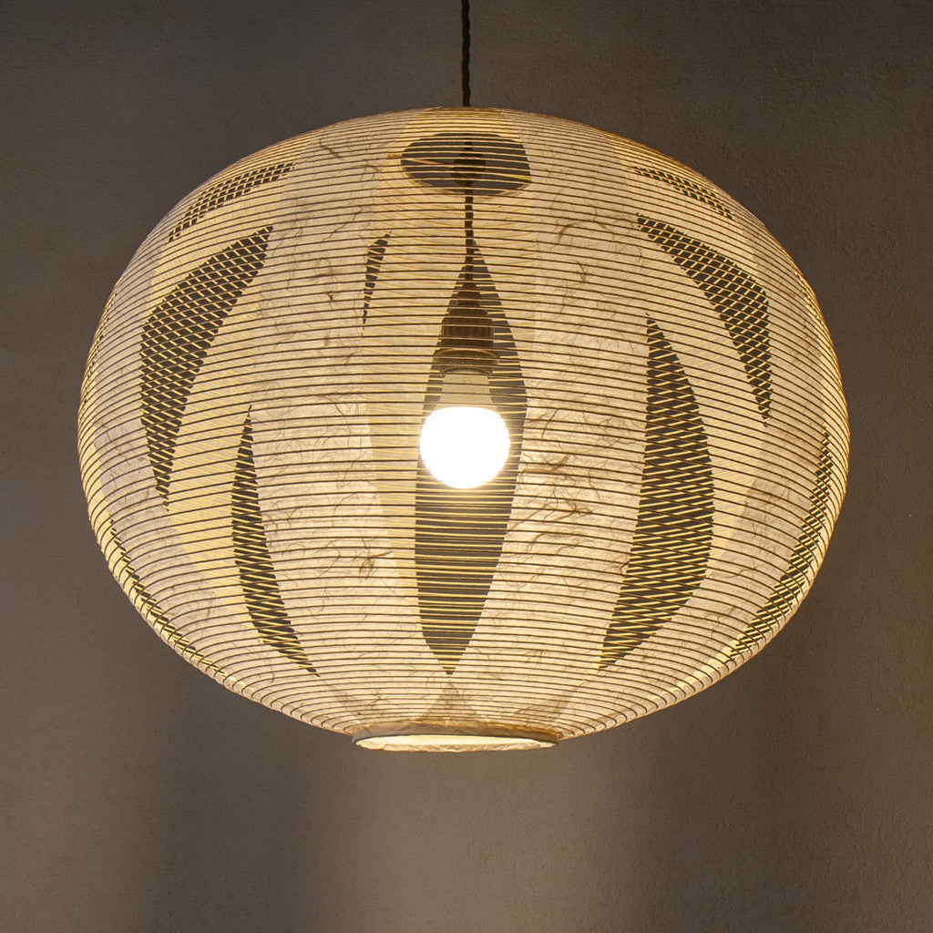 Lovely, structural but organic Japanese paper light (Lit)