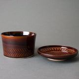 Large Brown Ohitsu - Lid Side