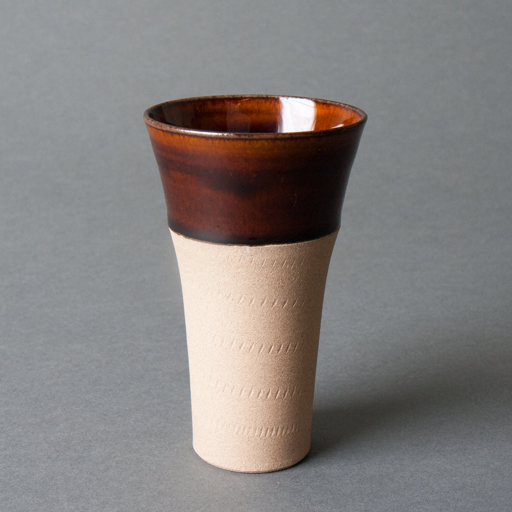 Keishugama Brown japanese ceramic Teacup