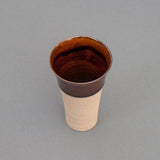 Keishugama Brown Teacup - Top