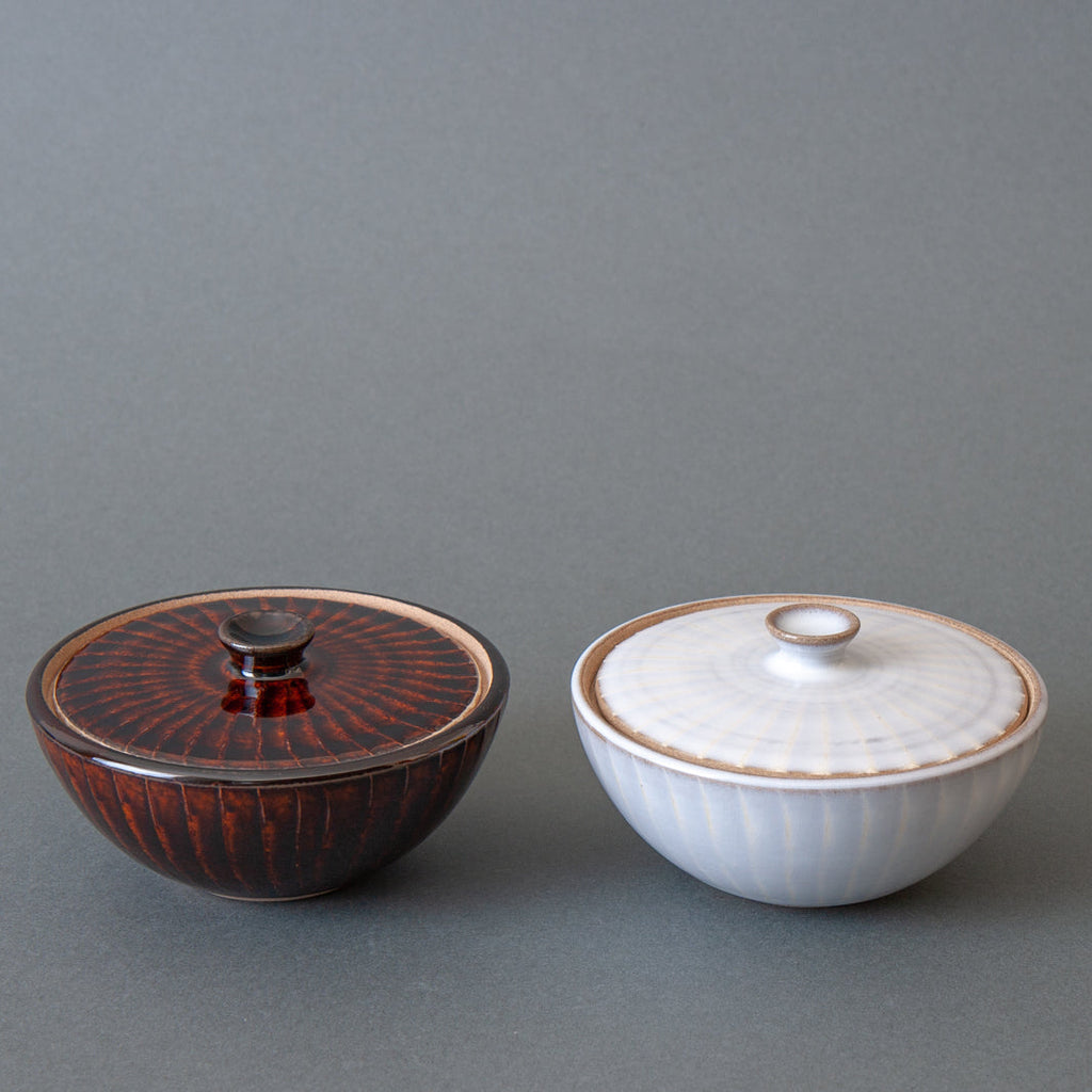 Japanese pottery, Handmade Salt Jar - Pair