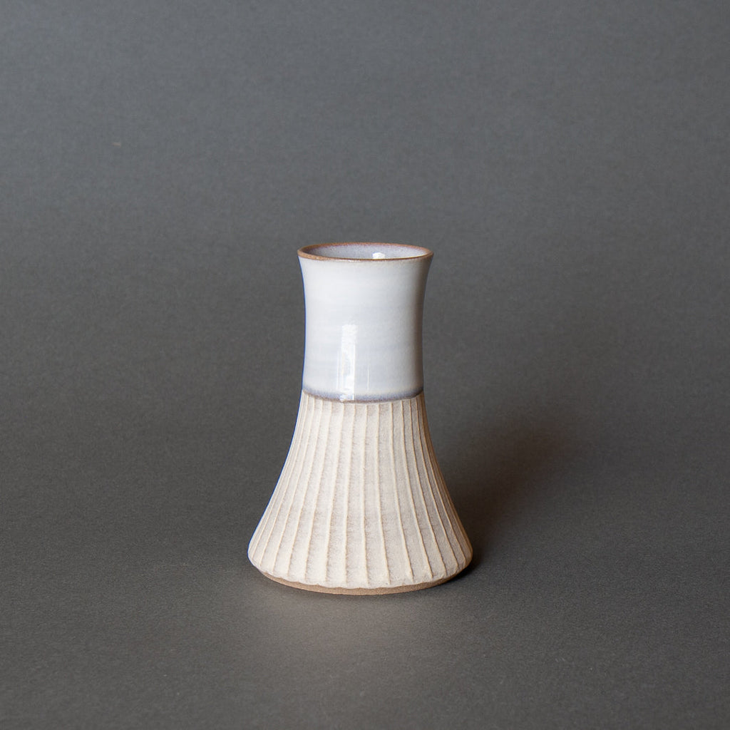 Japanese vase, slip and rice ash glaze