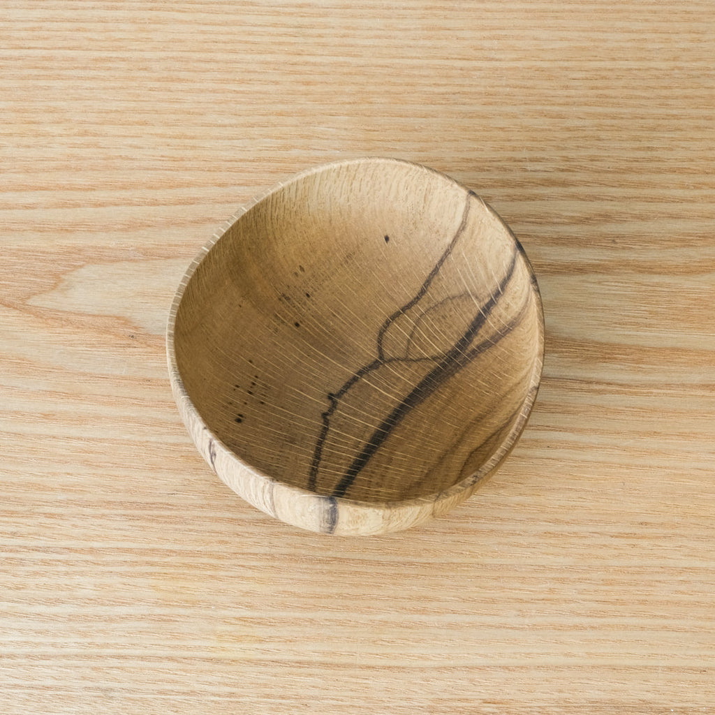 Japanese lacquered oak bowl