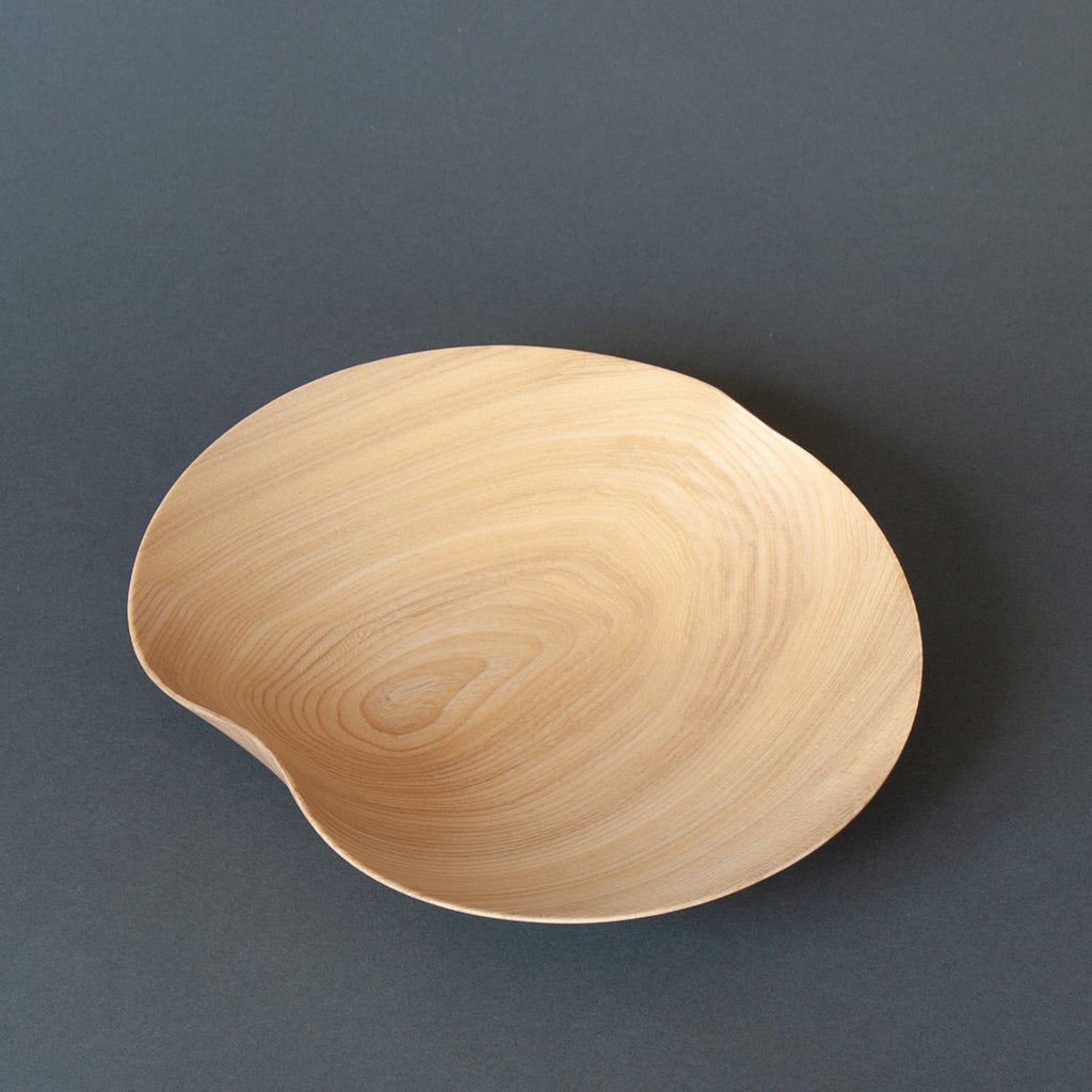 Large Turned & Shaped Japanese lacquered bowls - Natural Top