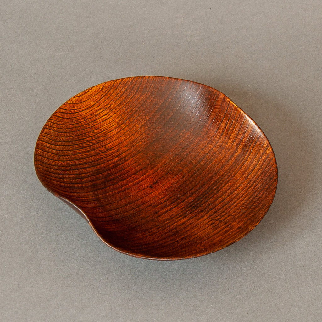 Turned & Shaped Japanese lacquered bowls - Brown Top
