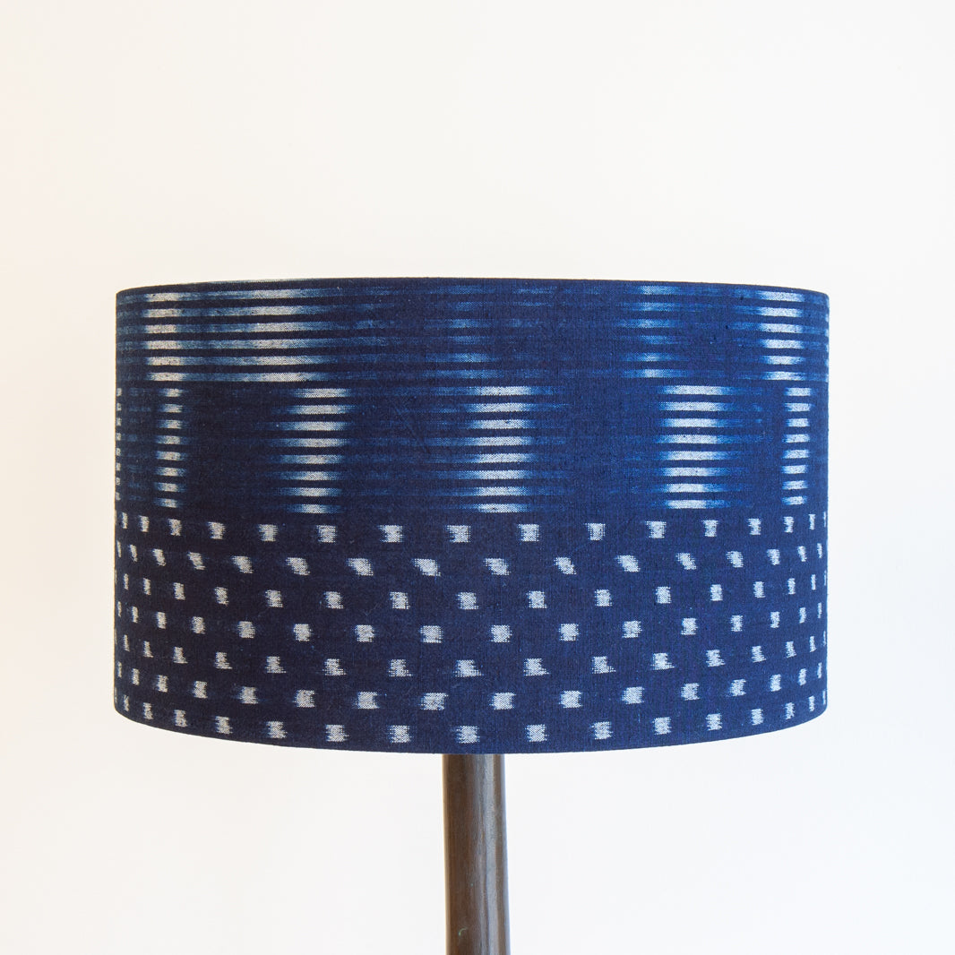 Beautiful Japanese indigo cotton lampshade